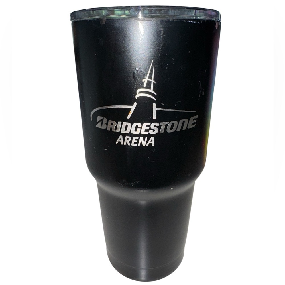 Bridgestone Arena Black Tumbler